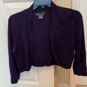 Bolero style long sleeved sweater